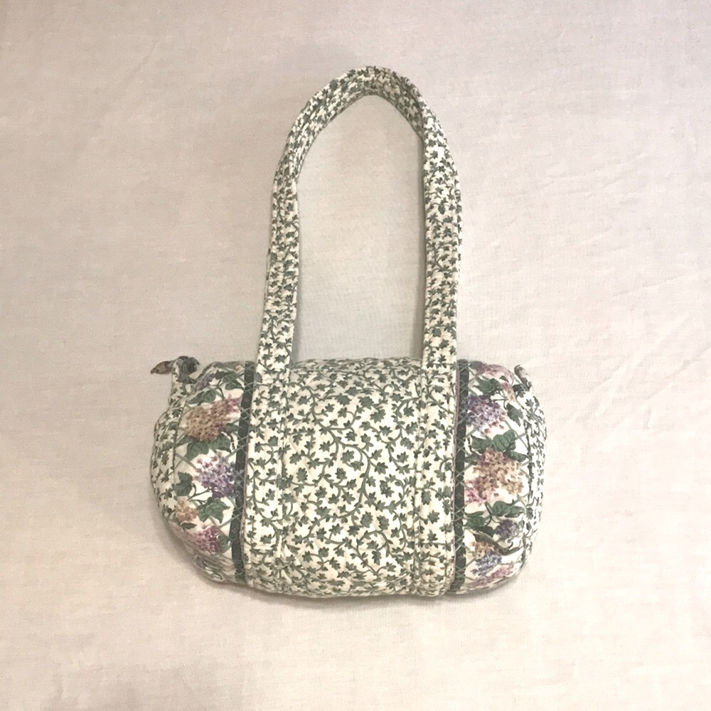 Vintage Vera Bradley - Lilac Time Delft Green, Mini Tote